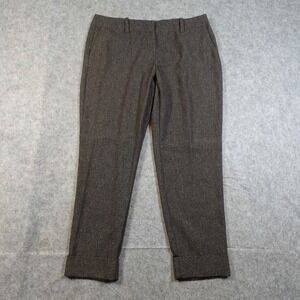 J. Jill Pants Womens 12 Petite Stretch Ankle Dress Flecked Marled Gray Cuffed